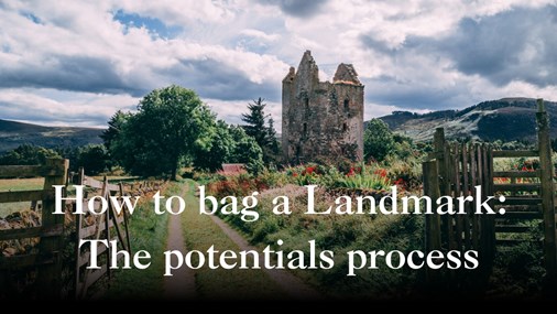 How to bag a Landmark The potentials process
