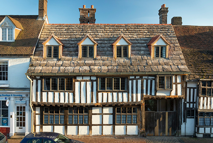 Timber-framed Sackville House after restoration March 2022