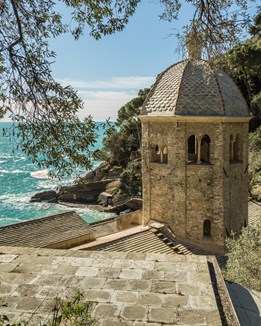 A fort on a rocky outcrop in the sea