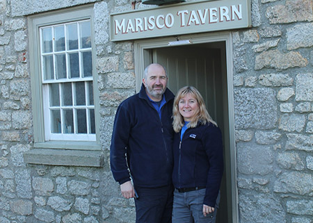 Ron and Sue Waterfield, Island Manager and Stores Manager on Lundy