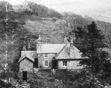 Granville Bantock outside Coed y Bleiddiau, ‘his favourite Welsh cottage’ according to his daughter Myrrha.