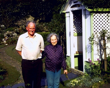 The Johnsons outside Coed y Bleiddiau in 1997.