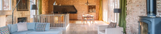 A contemporary open plan interior