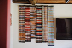 Calverley Old Hall Community Space TV end tapestry detail1200x800