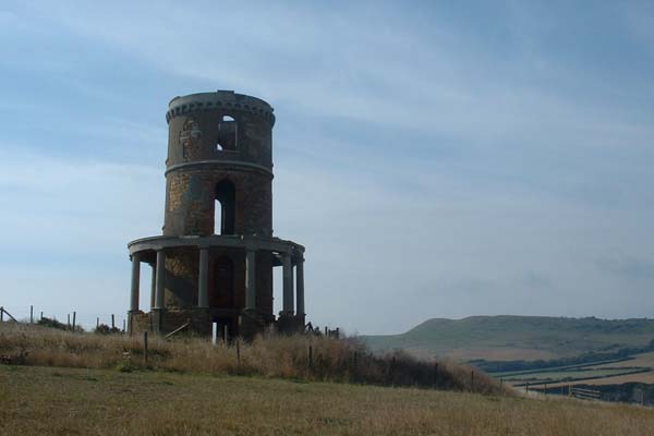 Clavell Tower in Dorset in ruins before restoration