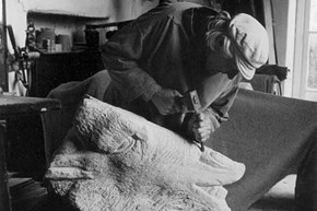 dunshay-history-mary-spencer-watson-working-on-smiling-goat-600x400