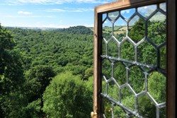 Swiss Cottage view through window 1200x800