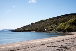 Saddell Bay view with ferrymans and shore cottages 1200x800