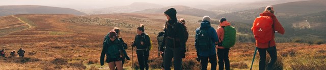A group of walkers in the Brecon Beacons