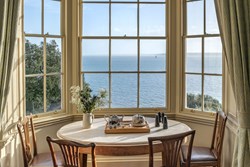 Luttrells Tower dining table view 1200x800