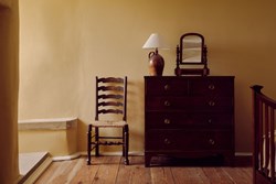 Saddell castle internal twin yellow bedroom chair1200x800
