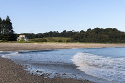 Saddell House external from beach distant 1200x800