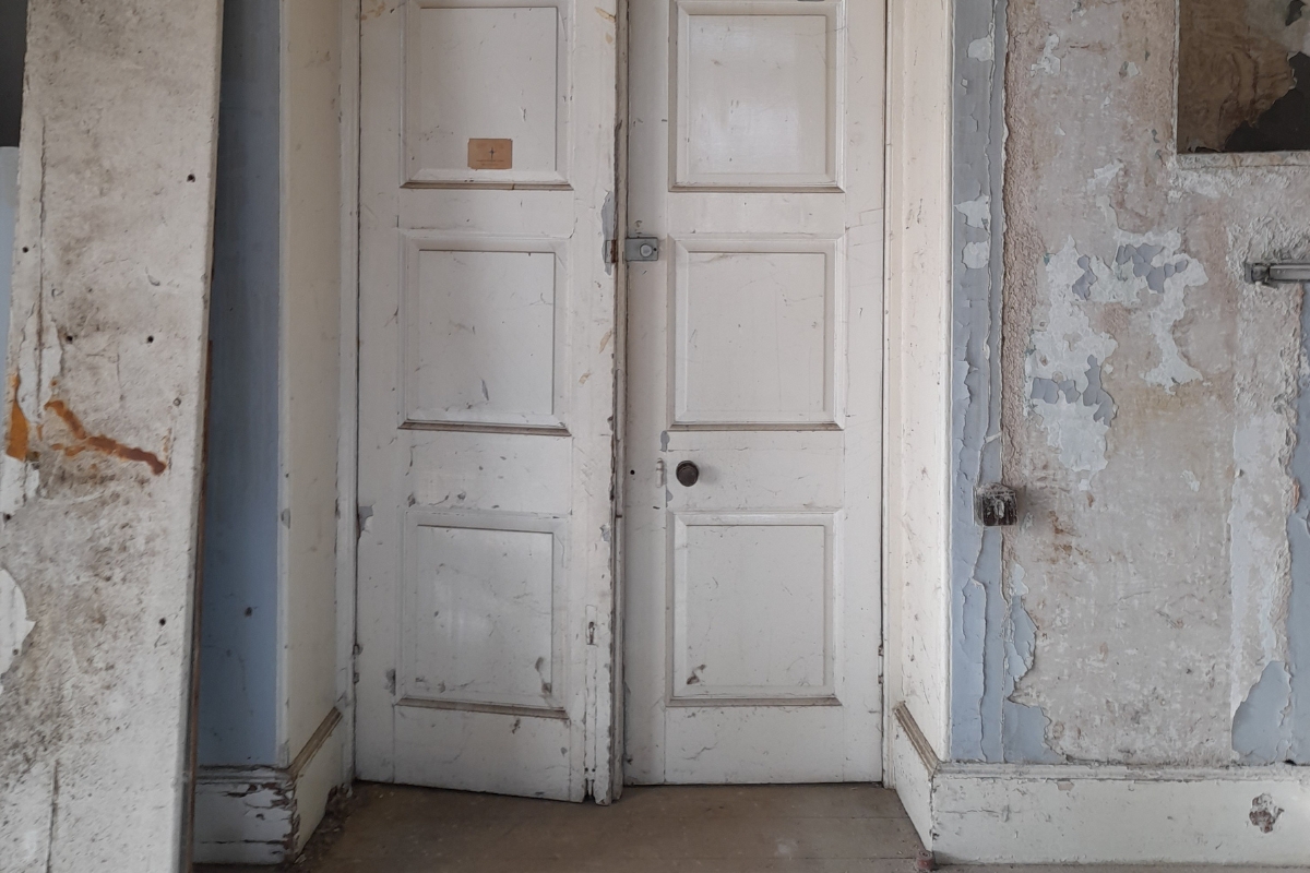 South Tower interior door