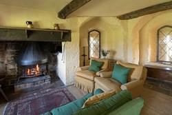 Stogursey Castle living room with sofa 1200x800