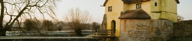 A winter scene at Stogursey Castle