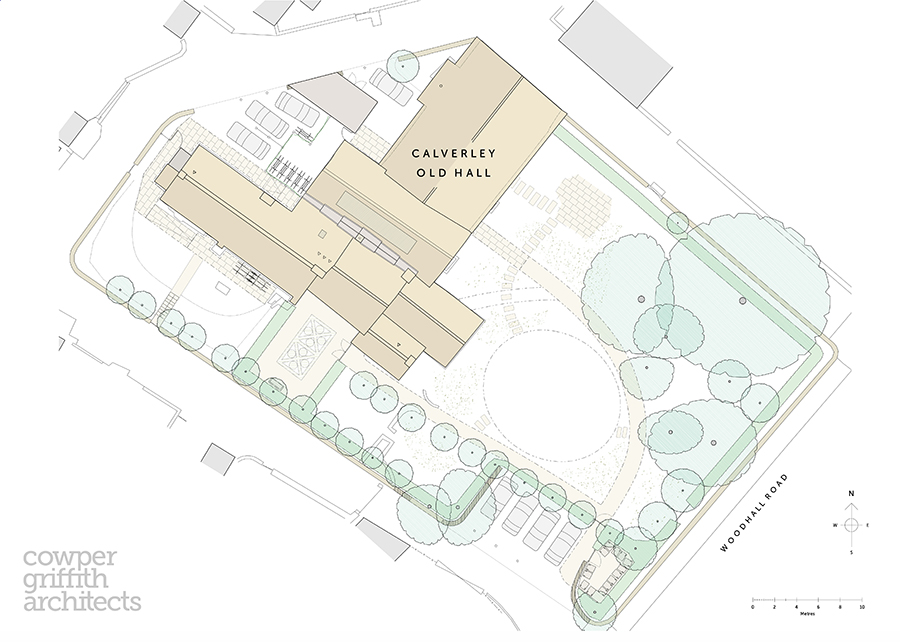Proposed site plan for Calverley Old Hall