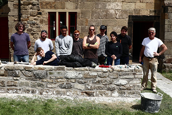 Calverley Old Hall SWAP Week 1 - stone wall buildings