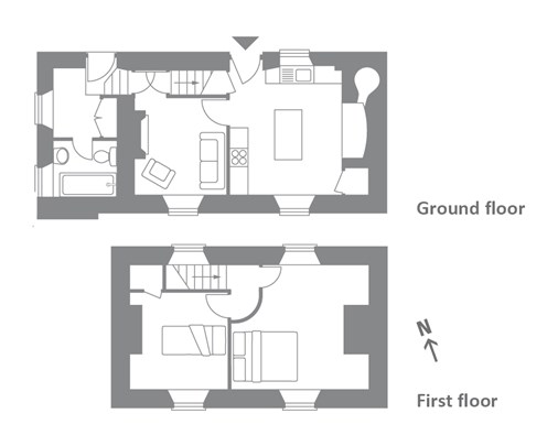 Peppercombe Bridge Cottage plan2018