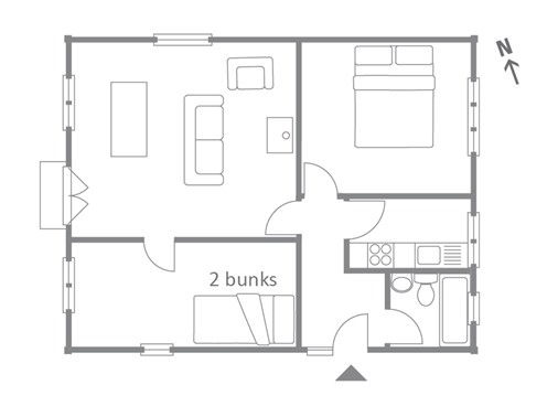 Peppercombe Castle Bungalow plan2018
