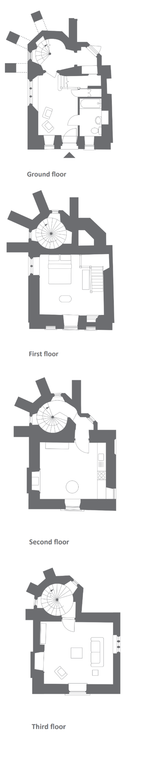 Tixall Gatehouse floorplan vertical 
